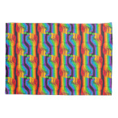 Regenbogenfalte Kissenbezug (Rückseite-Links)