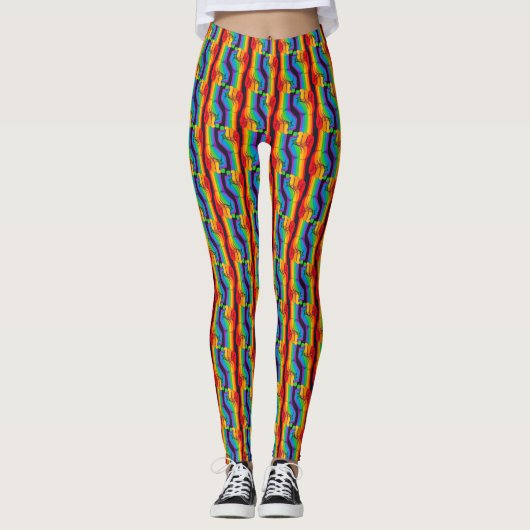 Regenbogenfalte Leggings (Vorderseite)