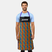 Regenbogenfalte Schürze (Getragen)