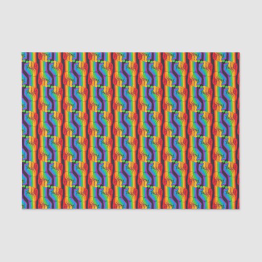 Regenbogenfalte Seidenpapier (Vorderseite)