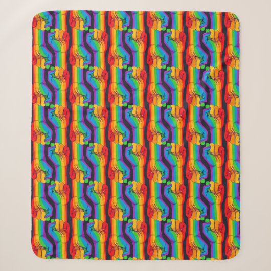 Regenbogenfalte Sherpadecke (Vorderseite)