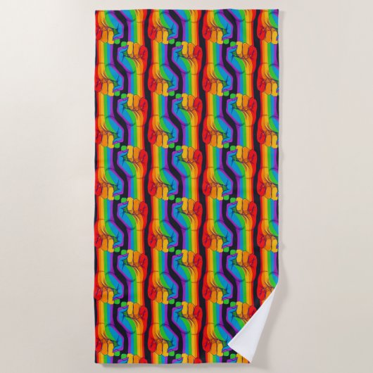 Regenbogenfalte Strandtuch (Vorderseite)