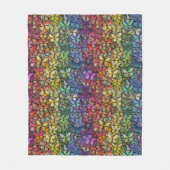 Regenbogenfantasy-Schmetterlinge Fleecedecke (Vorderseite)