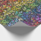 Regenbogenfantasy-Schmetterlinge Geschenkpapier (Ecke)