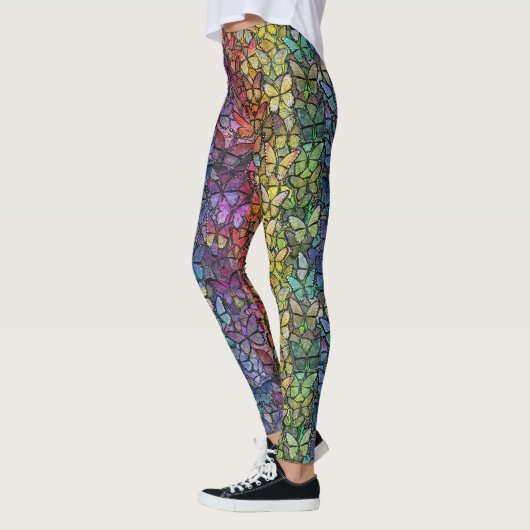 Regenbogenfantasy-Schmetterlinge Leggings (Links)