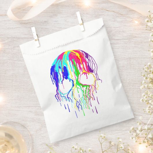 Regenbogenfarbe Skull-Tropfen Geschenktütchen (Ausgeschnitten)