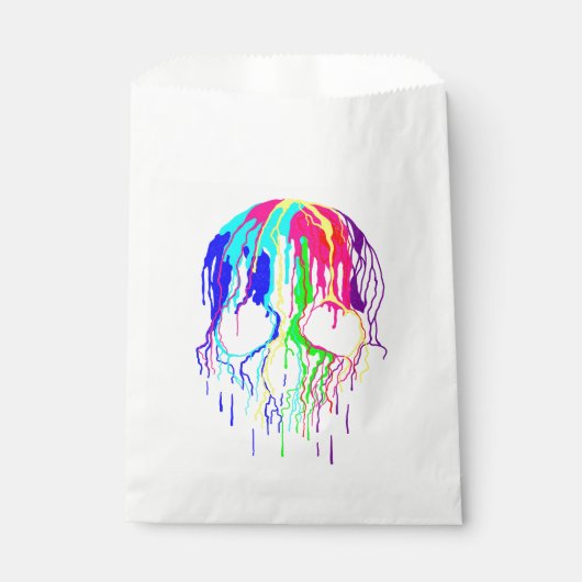 Regenbogenfarbe Skull-Tropfen Geschenktütchen (Vorderseite)