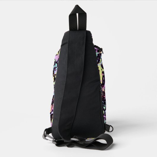 Regenbogenfarbe Spritze extrem: Crossbody Bag (Rückseite)