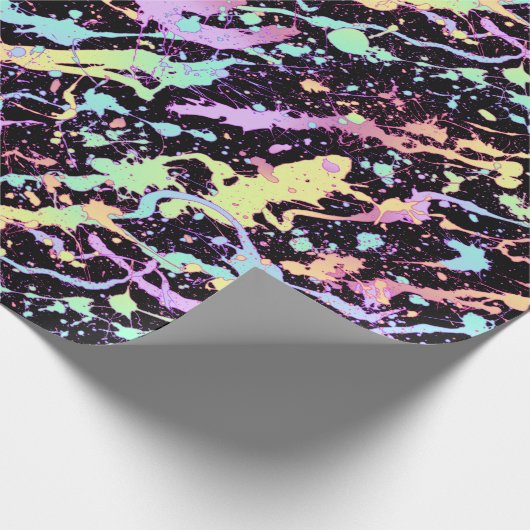 Regenbogenfarbe Spritze extrem: Geschenkpapier (Ecke)