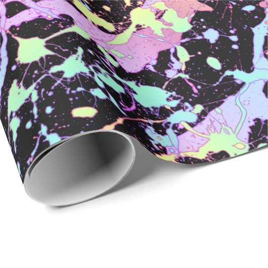 Regenbogenfarbe Spritze extrem: Geschenkpapier (Rolleneckpunkt)