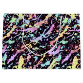 Regenbogenfarbe Spritze extrem: Große Geschenktüte (Vorderseite)