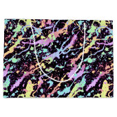 Regenbogenfarbe Spritze extrem: Große Geschenktüte (Rückseite)