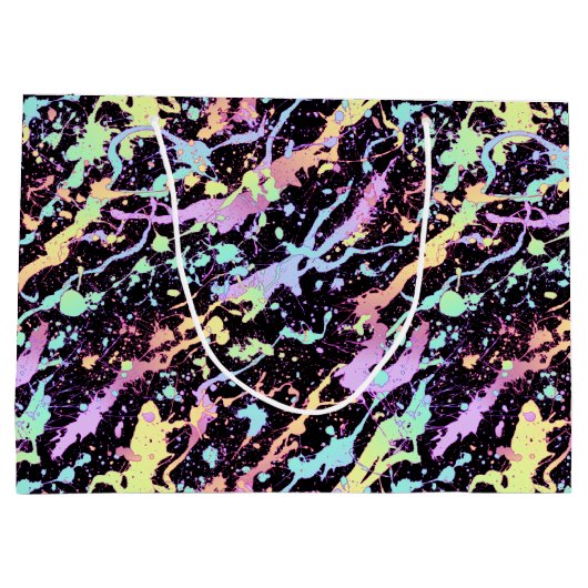 Regenbogenfarbe Spritze extrem: Große Geschenktüte (Rückseite)