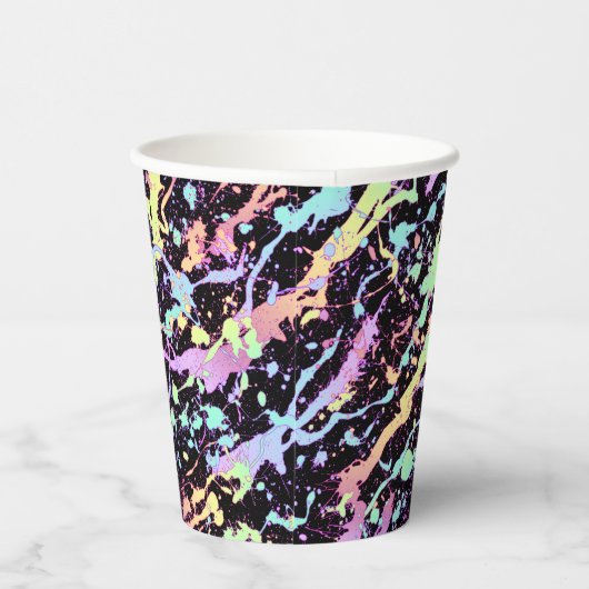 Regenbogenfarbe Spritze extrem: Pappbecher (Rechts)