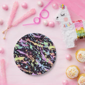 Regenbogenfarbe Spritze extrem: Pappteller (Party)