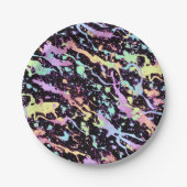 Regenbogenfarbe Spritze extrem: Pappteller (Vorderseite)