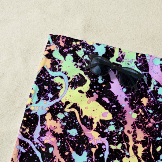 Regenbogenfarbe Spritze extrem: Strandtuch (Beispiel)