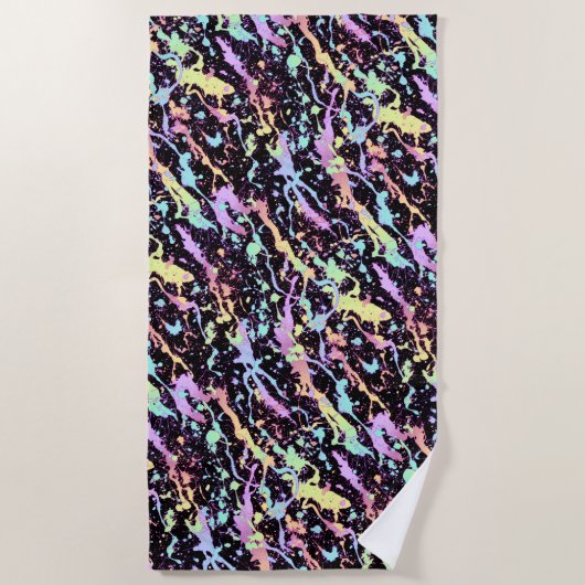 Regenbogenfarbe Spritze extrem: Strandtuch (Vorderseite)