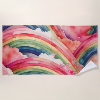 Regenbogenfarbe Strandtuch