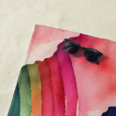 Regenbogenfarbe Strandtuch (Beispiel)