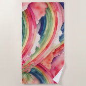 Regenbogenfarbe Strandtuch (Vorderseite)