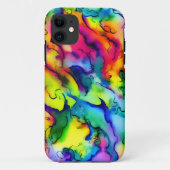 Regenbogenfarben abstrakte Aquarellmalerei Case-Mate iPhone Hülle (Rückseite)