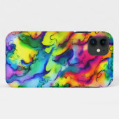 Regenbogenfarben abstrakte Aquarellmalerei Case-Mate iPhone Hülle (Rückseite (Horizontal))