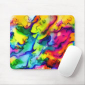 Regenbogenfarben abstrakte Aquarellmalerei Mousepad (Mit Mouse)
