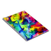 Regenbogenfarben abstrakte Aquarellmalerei Notizblock (Rechte Seite)