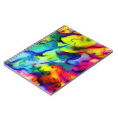 Regenbogenfarben abstrakte Aquarellmalerei Notizblock (Linke Seite)
