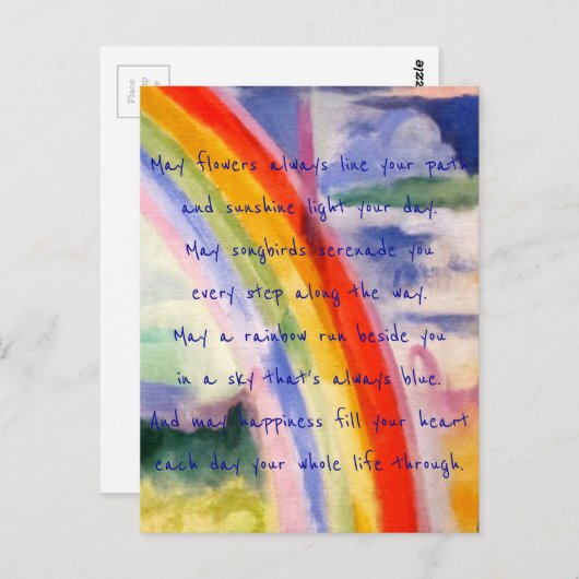 Regenbogenfarben (Alternative 3) Postkarte (Vorne/Hinten)