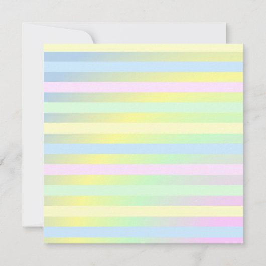 Regenbogenfarben Babydusche Einladung (Rückseite)