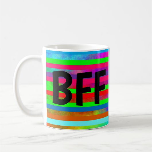 REGENBOGENFARBEN BESTER FREUND BFF KAFFEETASSEN (Links)
