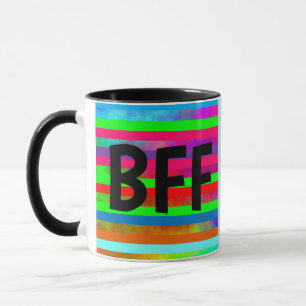 REGENBOGENFARBEN BESTER FREUND BFF KAFFEETASSEN