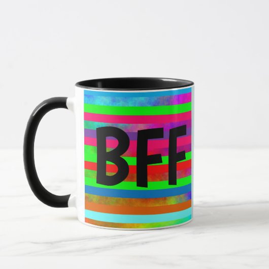 REGENBOGENFARBEN BESTER FREUND BFF KAFFEETASSEN (Links)