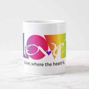 Regenbogenfarben der Liebe Jumbo-Tasse