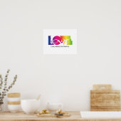 Regenbogenfarben der Liebe Poster (Küche)