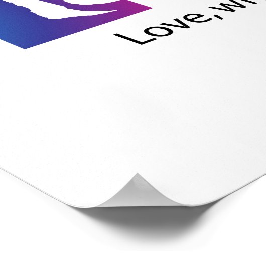 Regenbogenfarben der Liebe Poster (Ecke)