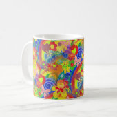 Regenbogenfarben des Powers Blume Kaffeetasse (Vorderseite Links)