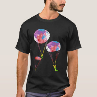 Regenbogenfarben Fallschirm Skydiving Springer T-Shirt