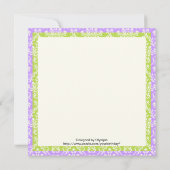 Regenbogenfarben geblüht & Stern von David Damask Einladung (Rückseite)