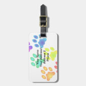 Regenbogenfarben Gepäckanhänger (Vorderseite vertikal)