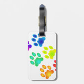 Regenbogenfarben Gepäckanhänger (Rückseite vertikal)