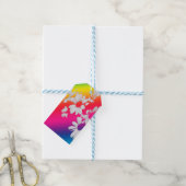 Regenbogenfarben Geschenkanhänger (Mit Garn)
