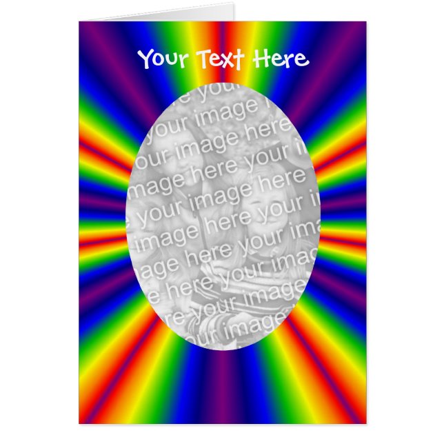 Regenbogenfarben gestalten Ihre Fotokarte (Vorne)