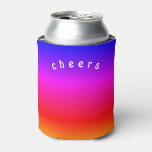 Regenbogenfarben Getränkehalter mit Text - Prost Dosenkühler