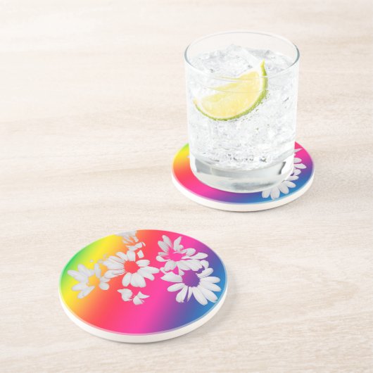 Regenbogenfarben Getränkeuntersetzer (Seite)