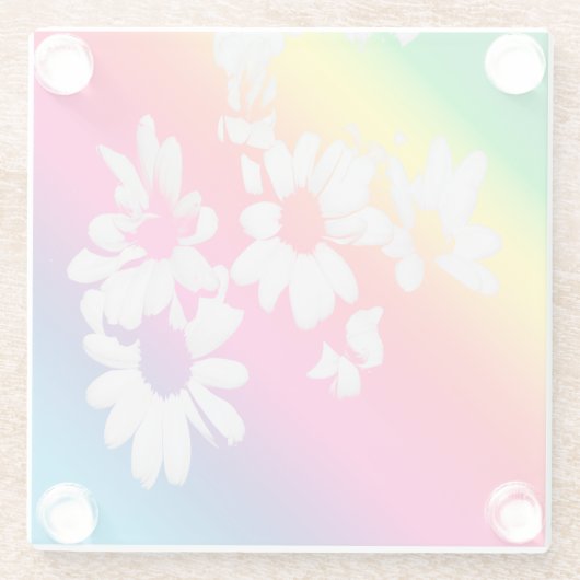 Regenbogenfarben Glasuntersetzer (Rückseite)