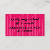 Regenbogenfarben Häkelgarne Visitenkarte (Rückseite)