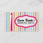 Regenbogenfarben Häkelgarne Visitenkarte (Vorderseite)